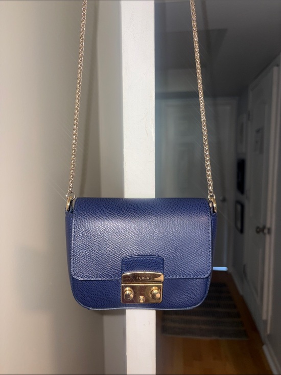 Furla Handbags - FURLA METROPOLIS Crossbody Mini Nero, Navy in 6 by 5 iinches EUC.